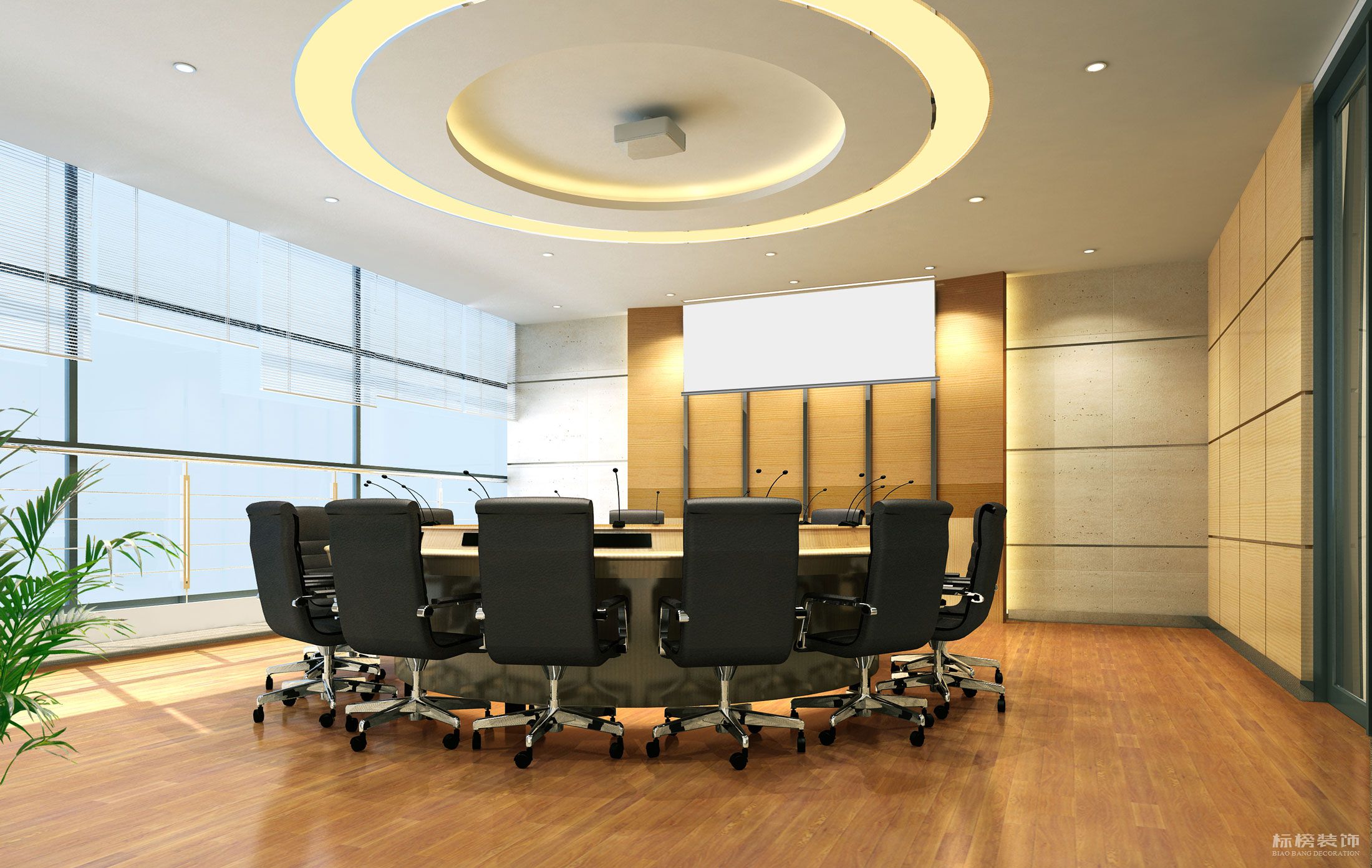 保密會議室設計效果圖